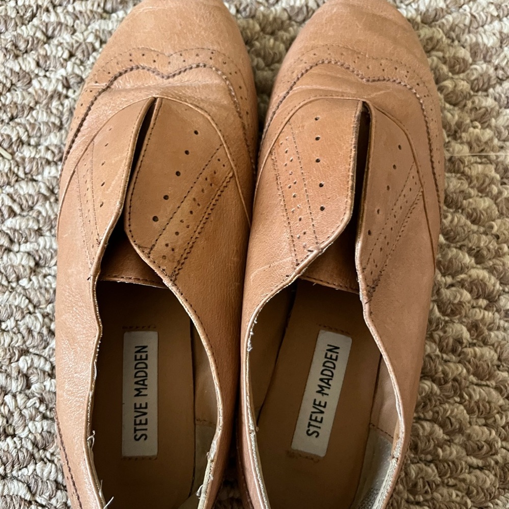 Steve Madden Light Brown Brogue Shoes